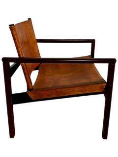 Michael Arnoult PegLev Leather Lounge Chair Brazil 1960 - 4218014