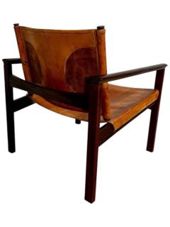 Michael Arnoult PegLev Leather Lounge Chair Brazil 1960 - 4218015