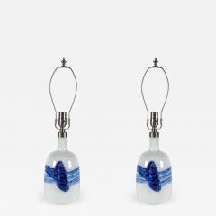 Michael Bang M Bang White Blue Glass Lamps - 843732