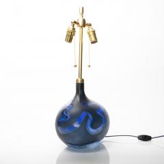 Michael Bang MICHEAL BANG GLASS TABLE LAMP WITH ASYMMETRICAL SHAPE BY HOLMEGAARD DENMARK - 2341678