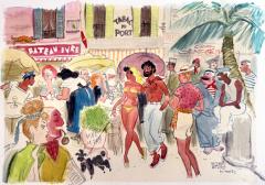 Michael Berry St Tropez Glamorous Star Struck Period Painting from the Brigitte Bardot Era - 4745677