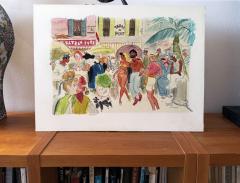 Michael Berry St Tropez Glamorous Star Struck Period Painting from the Brigitte Bardot Era - 4745679