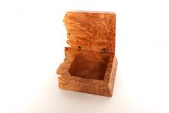 Michael Elkan Michael Elkan Large Burl Wood Studio Crafted Jewelry Trinket Box - 3159791