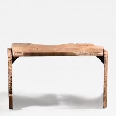 Michael Elkan Michael Elkan Studio Crafted Maple Burl Console Table or Desk USA 1980s - 2796528