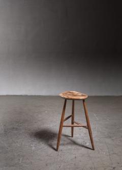Michael Elkan Michael Elkan walnut and maple studio crafted stool USA 1981 - 3168520