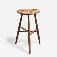 Michael Elkan Michael Elkan walnut and maple studio crafted stool USA 1981 - 3177545