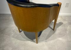 Michael Graves A Set of 6 American Modern Birch and Leather Armchairs Michael Graves for Suna - 4605855