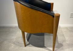 Michael Graves A Set of 6 American Modern Birch and Leather Armchairs Michael Graves for Suna - 4605859