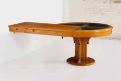 Michael Graves Michael Graves Unique Burl Maple Pedestal Vitrine Desk 1990c  - 4229350