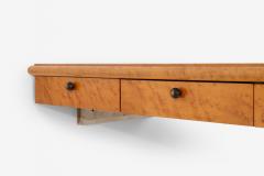 Michael Graves Michael Graves Unique Burl Maple Pedestal Vitrine Desk 1990c  - 4229356