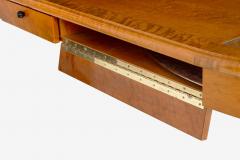 Michael Graves Michael Graves Unique Burl Maple Pedestal Vitrine Desk 1990c  - 4229359
