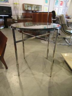 Michael Graves Pair of Michael Graves Modern Granite and Polished Chrome End Side Tables - 4274328