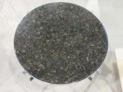 Michael Graves Pair of Michael Graves Modern Granite and Polished Chrome End Side Tables - 4274331