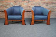 Michael Graves Pair of Postmodern Club Chairs in Stained Birdseye Maple by Michael Graves - 3489186