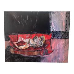 Michael Hafftka Large Modern Art Expressionist Oil Painting by Michael Hafftka The Couch - 4375712
