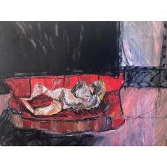 Michael Hafftka Large Modern Art Expressionist Oil Painting by Michael Hafftka The Couch - 4375758