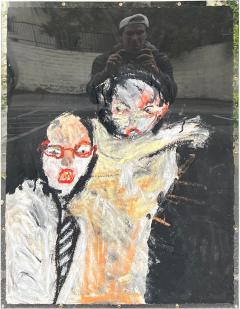 Michael Hafftka Original Hafftka Expressionist Painting on Paper - 3287348