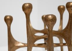 Michael Harjes Mid Century Brutalist Bronze Candlestick by Michael Harjes - 3906570