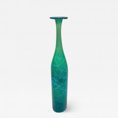 Michael Harris BLUE AND GREEN MDINA TALL GLASS BOTTLE FORM VASE BY MICHAEL HARRIS - 2951956