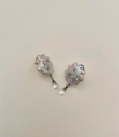 Michael Kneebone Michael Kneebone Baroque Pearl Diamond Crystal Briolette Dangle Earrings - 1631250