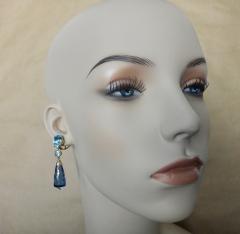 Michael Kneebone Michael Kneebone Blue Topaz Briolette Aquamarine Dangle Earrings - 1258019