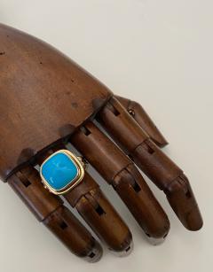 Michael Kneebone Michael Kneebone Sleeping Beauty Turquoise Archaic Style Ring - 1619409