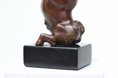 Michael Lantz Rare Bronze Sculpture of a Sitting Bull by American Sculptor Michael Lantz - 3180581