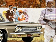 Michael Mikos Dodge 880 Convertible Original Advertisement Art Mid Century Automobilia 1964 - 4563192