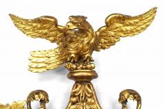Michael OMalley Irish Victorian Gilt Girandole Eagle Crest Wall Mirror - 4626254