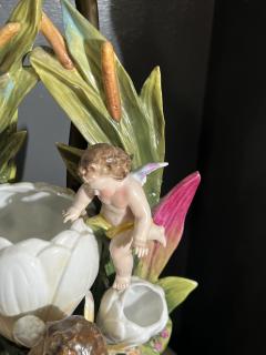 Michael Powolny PRIMAVERA ANGELS AND FLOWER CERAMIC LAMP IN THE MANNER OF MICHAEL POWOLNY - 3361756