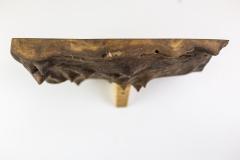 Michael Rozell Pair of Michael Rozell Burl Wood Wall Shelfs Red Malee burl and Rosewood - 1460319