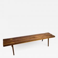 Michael Rozell Studio Slat Bench by Michael Rozell in Walnut and White Oak Inlays - 1440422