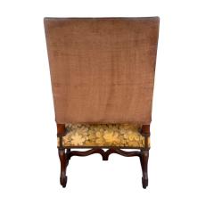 Michael Taylor 18th C Style French Needlepoint Carved Walnut Throne Chair - 4247363