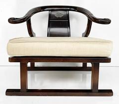 Michael Taylor 1950s Baker Michael Taylor Far East Collection Club Chairs Raw Silk Cushions - 3502600