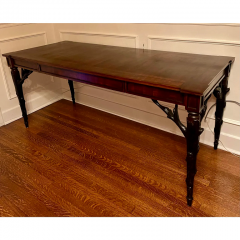 Michael Taylor 19th C Style Michael Taylor Ebony Mahogany Dafne Writing Table Desk - 2796299
