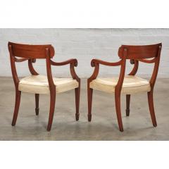 Michael Taylor 19th C Style Michael Taylor Regency Open Arm Chairs a Pair - 2817487
