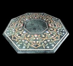Michael Taylor An Octagonal Center Table with Verde Antico Top Michael Taylor Faux Stone Base - 3547829