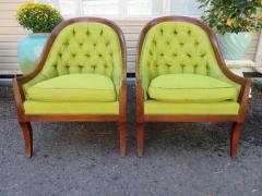 Michael Taylor Lovely Pair 60s Classical Spoon Back Chairs Mid Century Modern - 3031889