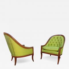 Michael Taylor Lovely Pair 60s Classical Spoon Back Chairs Mid Century Modern - 3034520