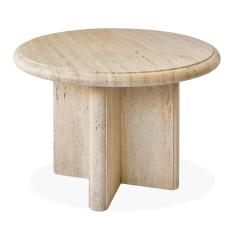 Michael Taylor Michael Taylor Custom Circular Travertine Table c 1985 - 4559403