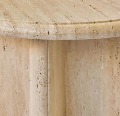 Michael Taylor Michael Taylor Custom Circular Travertine Table c 1985 - 4559405
