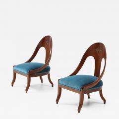 Michael Taylor Michael Taylor For Baker Spoon Back Slipper Chairs - 1731954