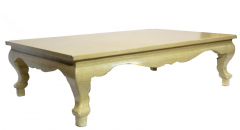Michael Taylor Michael Taylor Hollywood Regency Style Ivory Craquelure Cocktail Coffee Table - 2309344