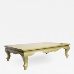 Michael Taylor Michael Taylor Hollywood Regency Style Ivory Craquelure Cocktail Coffee Table - 2310431