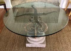 Michael Taylor Michael Taylor Stone and Iron Round Dining Table - 1784346