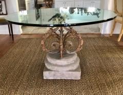 Michael Taylor Michael Taylor Stone and Iron Round Dining Table - 1784349