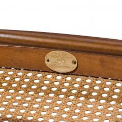 Michael Taylor Michael Taylor for Baker Far East Collection Mid Century Cane and Mahogany Stool - 4816483