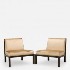 Michael Taylor Michael Taylor for Baker Furniture Co AmericanChampagne Satin Slipper Chairs - 2794734