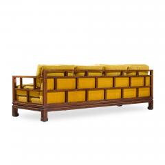 Michael Taylor Michael Taylor for Baker Furniture Far East Collection Mid Century Walnut Sofa - 4533767