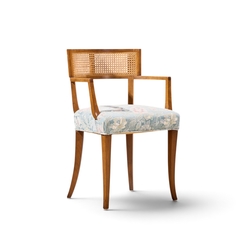 Michael Taylor Michael Taylor for Baker Klismos Mid Century Cane Armed Dining Chair - 4789674